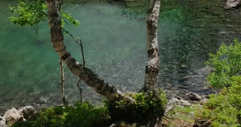 Water in a lake Stock Footage 136560244