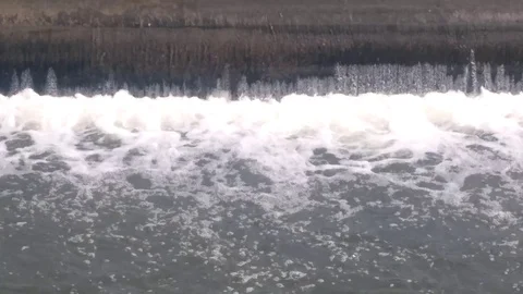 The water landscape of the dam 스톡 동영상 108533414
