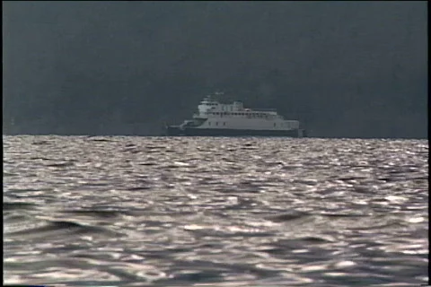 Water laps on lakeshore Video stock 343575