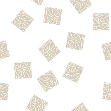 Water leaf glyph seamless pattern Stock Illustration