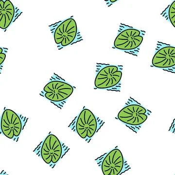 Water leaf vector seamless pattern Stock Illustration