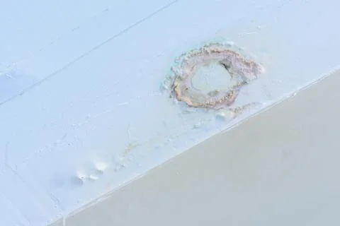 Water leak in bathroom ceiling. Stock Photos