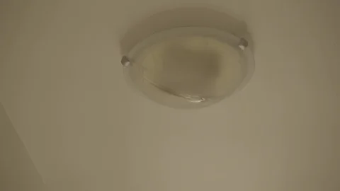 Water Leaking from Ceiling Lamp Stock-Footage 112661506