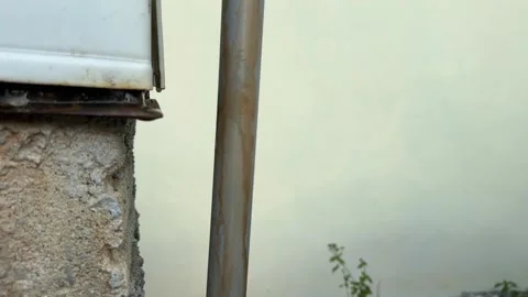 Water leaking from pump creating continuous flow Stock Footage 324685304