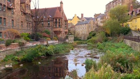 Water of Leith Edinburgh Video stock 98867114