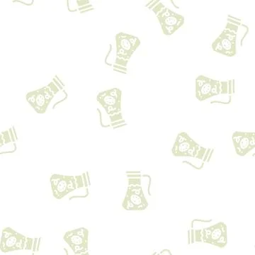 Water lemon drink glyph vector seamless pattern Stock-Illustration