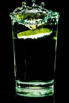 Water with lemon Foto stock