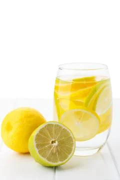 Water with lemon Stock Photos