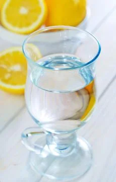 Water with lemons Stock Photos