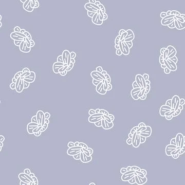 Water lettuce line seamless pattern イラスト素材