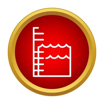 Water level indicator measuring fluid height with scale Stock Illustration