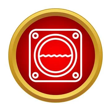 Water level indicator measuring liquid in industrial context Illustration