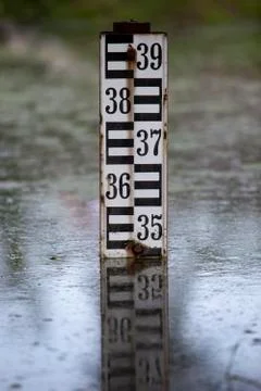 Water level indicator Stock Photos