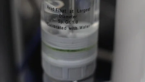 Water level indicators in reverse osmosis process Stock Footage 81119564