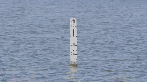 Water level measure Stock Footage 131792799