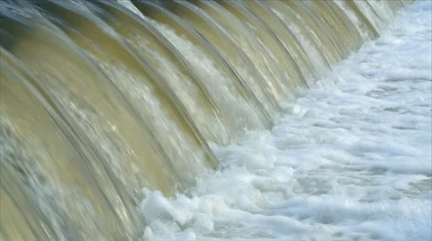 Water level regulation in the spring Stock Footage 36550003