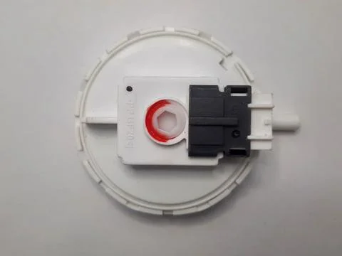 Water Level Sensor for Top Loading Washing Machine on White Background Stock Photos