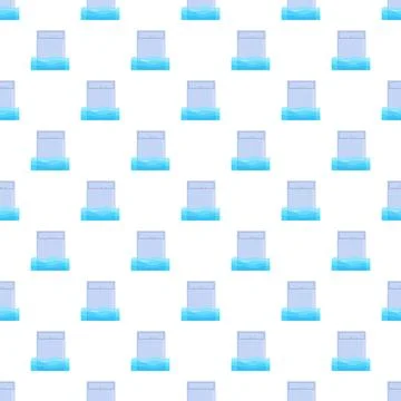 Water levels rising on building pattern background Stock Illustration