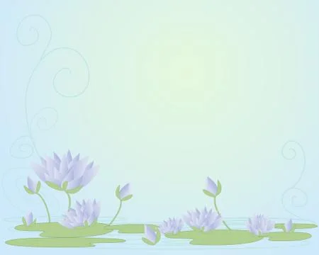 Water lily background Stock Illustration