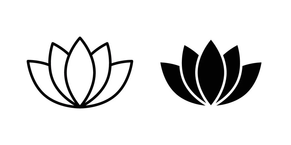 Water lily icon vector design illustrations Stock Illustration