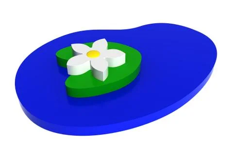 Water-lily Stock Illustration
