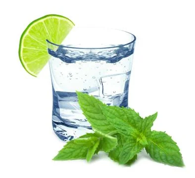 Water with lime Stock Photos