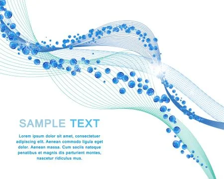 Water lines concept design Stock Illustration