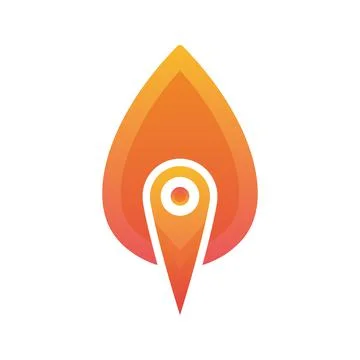 Water location gradient logo design template icon Stock Illustration