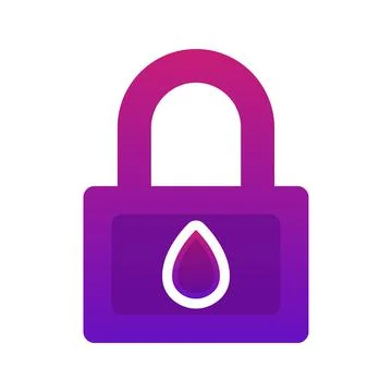 Water lock gradient logo design template icon Stock Illustration