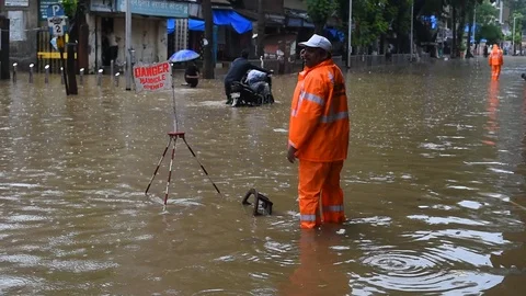 Water logging at Hindmata Stock Footage 115633296