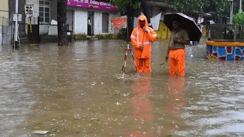Water logging at Hindmata Stock Footage 115635354