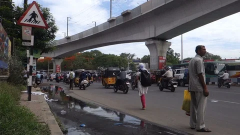 Water-logging-india-streets Stock Footage 91389267