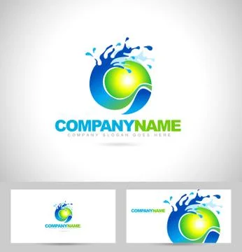 Water Logo Design Stock Illustration