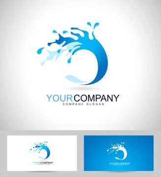 Water Logo Design Stock Illustration