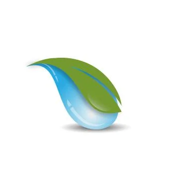 Water logo design vector Stock Illustration