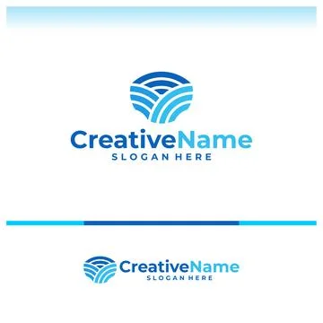 Water logo vector template. Creative Water logo design concepts Stock Illustration