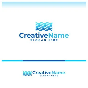 Water logo vector template. Creative Water logo design concepts Stock-Illustration