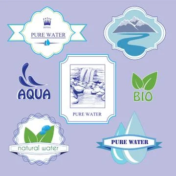 Water logos Stock Illustration