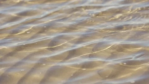 Water Loop - Ocean Ripples Sandy Beach Bottom Stock Footage