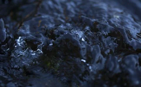 Water macro bubbles dark Stock Photos