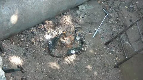 Water Main Break Video stock 12616234