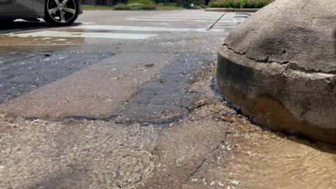 Water from main break. Stock Footage 249784562
