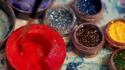 Water make-up stuff. Video stock 18177047