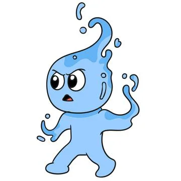 The water man is angry イラスト素材