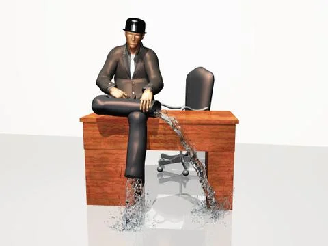 Water man Stock Illustration