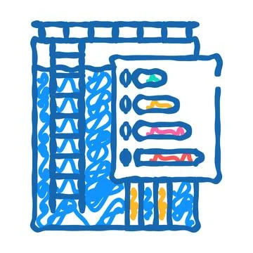 Water management efficient icon doodle illustration Stock Illustration