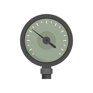 Water manometer icon flat vector. Gas pressure Stock Illustration