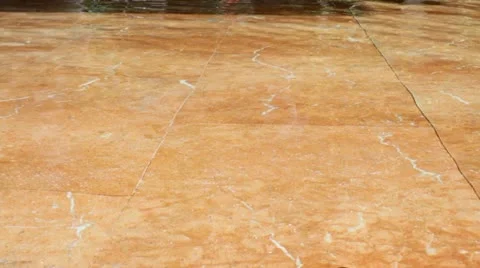 Water on marble floor Stock Footage 11226372