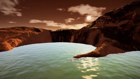 Water on Mars Video stock 106829689