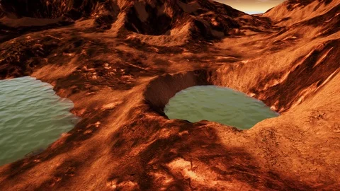 Water on Mars Video stock 106829922
